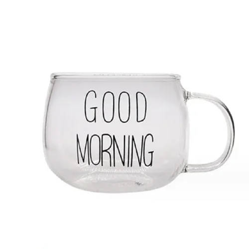 ماگ مدل پیرکس تپل Good Morning دسته سبز