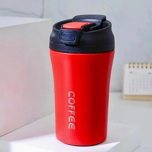 تراول ماگ کافی coffee دو درب گنجایش 0.380 لیتر ( کد 10 )
