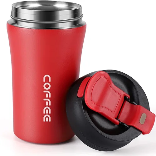 ماگ سفری coffee دو درب گنجایش 0.380 لیتر ( کد 10 )