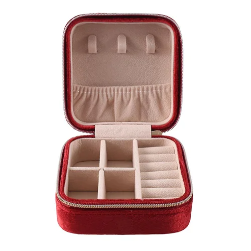 جعبه جواهرات مسافرتی مدل مخملی